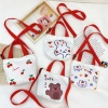Printed canvas children's handbag, cute cartoon illustration shopping bag, girls' crossbody small bag, opening gift Item Picture